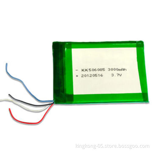 High Capacity Rechargeable Lithium Battery, 506085, 3.7V Voltage